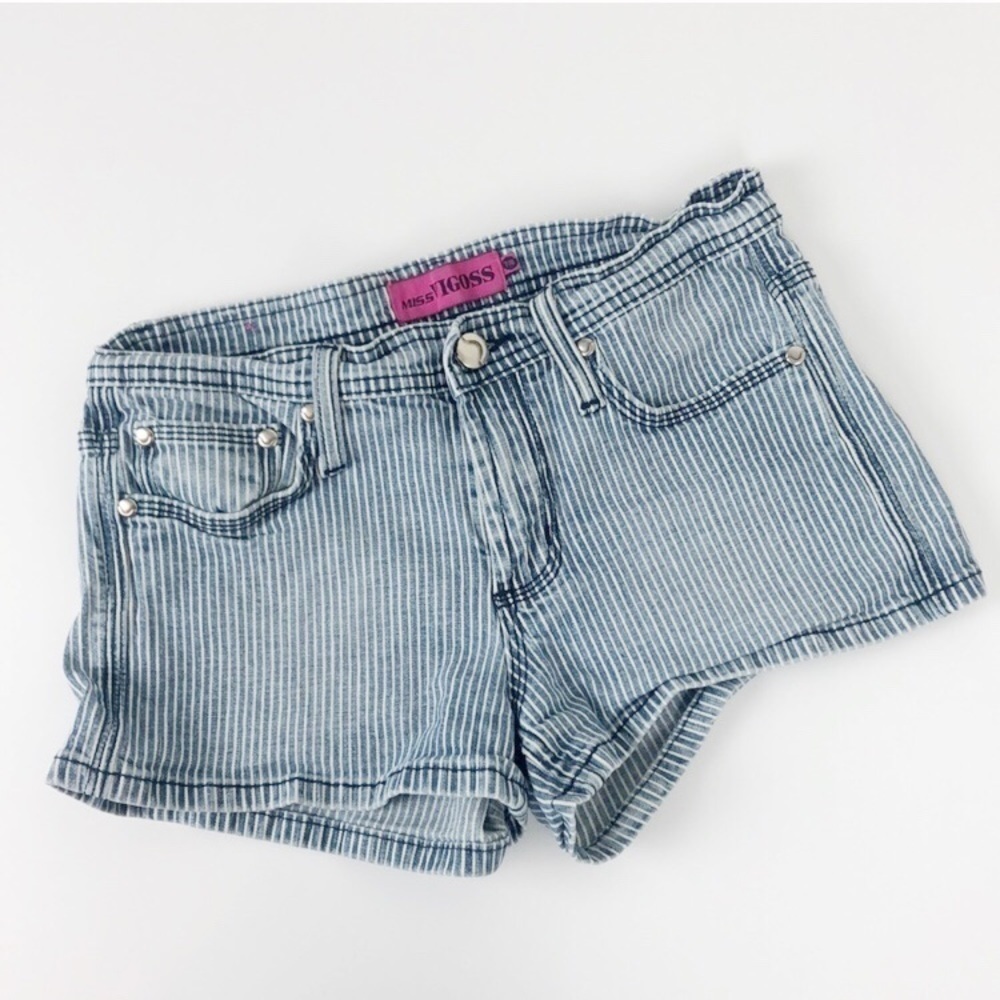 Miss Vigoss pinstriped denim shorts